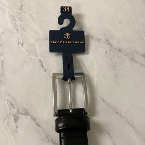 Brooks Brothers Genuine Leather Black Belt 34”